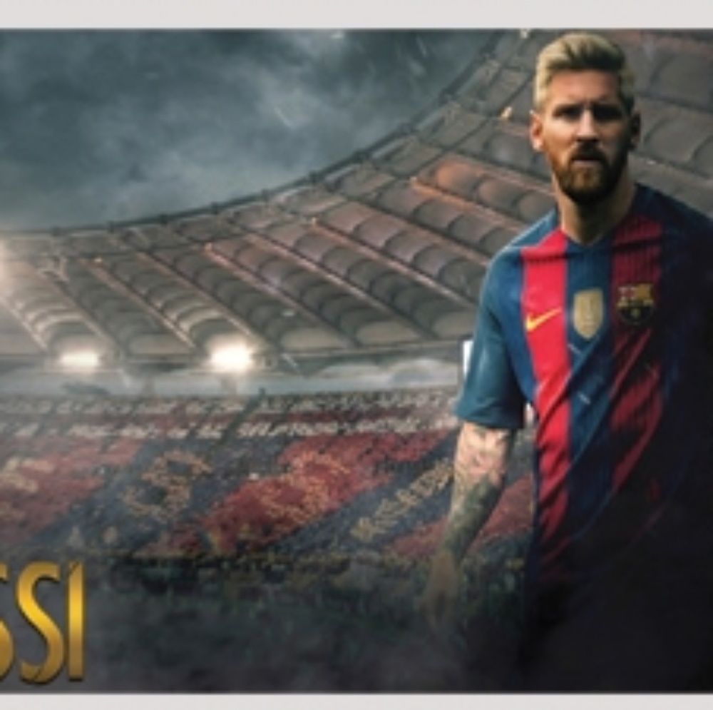 Messi barcelona soccer sport flag